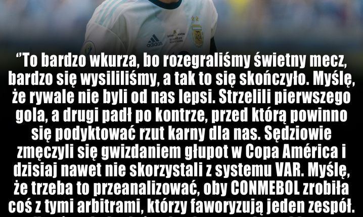 SŁOWA Leo Messiego po odpadnięciu z Copa America!